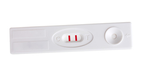 pregnancy test isolated on white