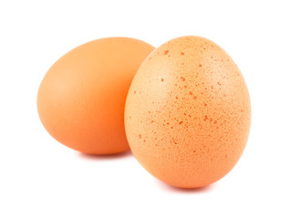 Two brown eggs