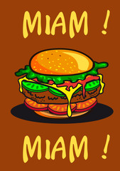 hamburger sandwich pain alimentation nourriture