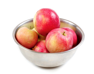Freshly washed apples in colander