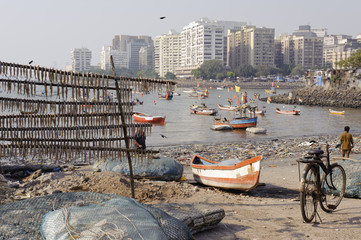 Mumbai fishing harbor