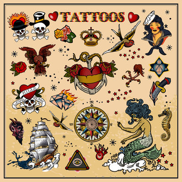Set of Tattoos