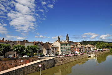 Fototapeta na wymiar Tournus e Saone, Borgogna