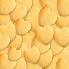Heart shape biscuit texture.