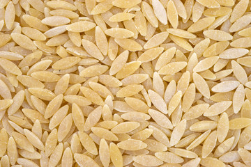 Close view orzo pasta