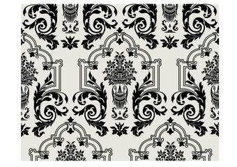 Seamless background from a floral ornament in damask style