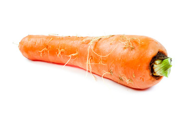 Fresh red carrot on white background