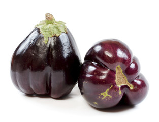 eggplant on a white background