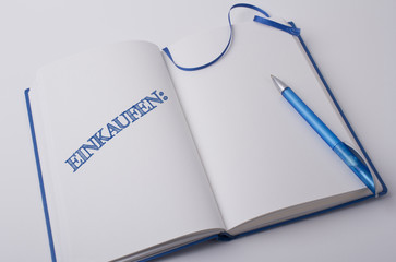 Notizbuch EINKAUFEN, blau