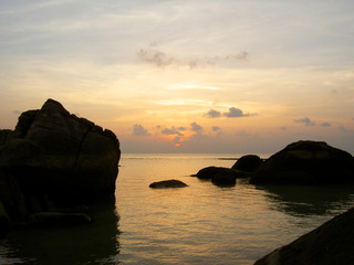 Fototapeta na wymiar Sunset in Koh Phangan, Thailand.