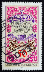 Postage stamp Germany 1977 Alexander Schroder