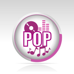 bouton musique pop