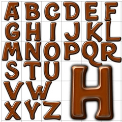 abc alphabet background chocolate design