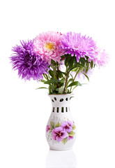 Beautiful colourful bouquet of flowers in a vase