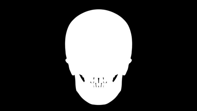 Totenkopf - mit Maske - blau