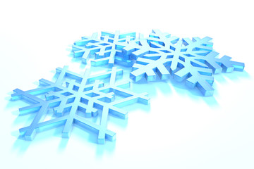 3D cristal snowflakes