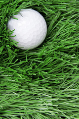 golf ball on rough