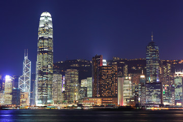 Fototapeta na wymiar night view of Hong Kong