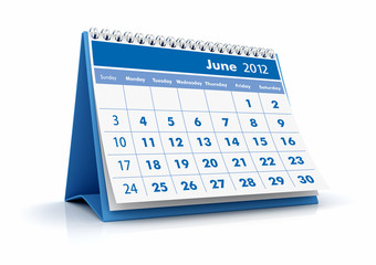 Calendario 2012. Junio