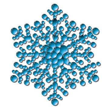 Decorative snowflake. Vector illustration.