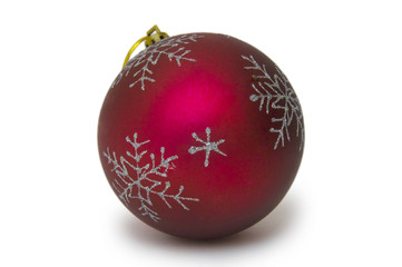 Traditional Christmas ball isolated on white background