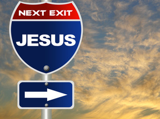 Jesus road sign