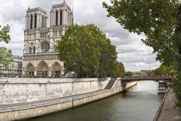Fototapeta na wymiar Notre Dame and Seine River