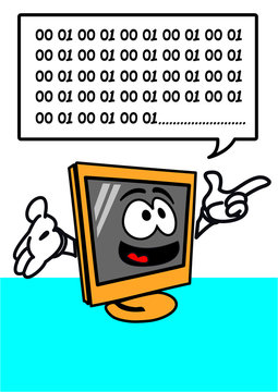 ordinateur personnage informatique communication