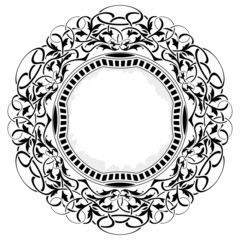 Black frame with ornamental border
