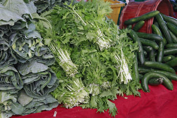 farmers market vegetables