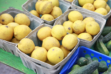 lemons in containers