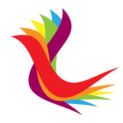 Multicolor stripes logo