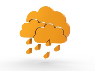 3d Icon Regen orange