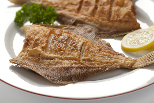 Dish With Fried Plaice