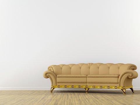 classic sofa yellow