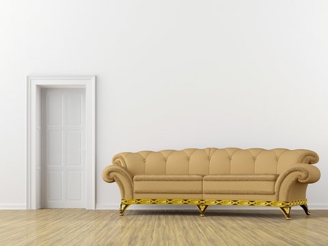 sofa with door