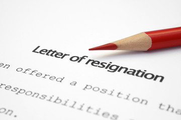 Letter of resignation