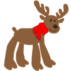 Merry Christmas Rudolph freigestellt