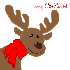 Merry Christmas Rudolph Porträt