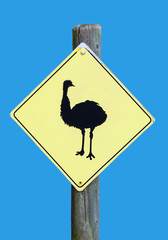ostridge sign on blue sky