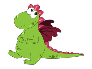 Cute green dragon