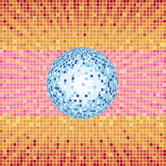 Matrix Background Blue Disco Ball