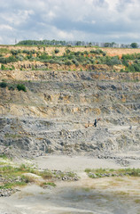 Quarry - open-pit mining for rocks in Ukraine.