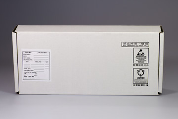 White cardboard box for electrostatic sensitive devices
