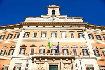 Fototapeta na wymiar Montecitorio palace, Rome, Italy.