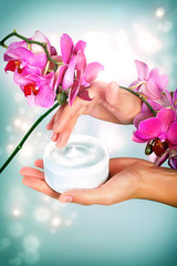 care for beautiful woman legs and hands