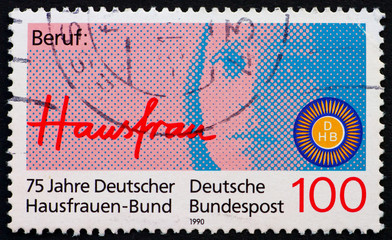 Postage stamp Germany 1990 Portrait of woman