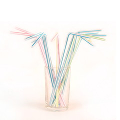 many colorful straws