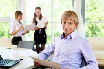 businessman in office