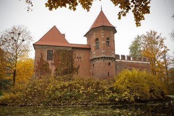 Gothic castle in Oporow, Poland